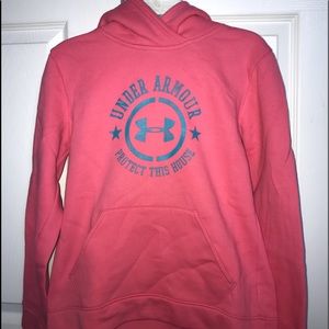Under armour brand pink and blue sweatshirt, S